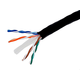 Monoprice Cat6 1000ft Black CMR UL Bulk Cable, Solid (w/spine), UTP, 23AWG, 550MHz, Pure Bare Copper, Reelex II Pull Box, Bulk Ethernet Cable