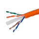 Monoprice Cat6 1000ft Orange CMR UL Bulk Cable, Solid (w/spine), UTP, 23AWG, 550MHz, Pure Bare Copper, Reelex II Pull Box, Bulk Ethernet Cable