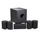 Monoprice 5.1 Channel Home Theater Satellite Speakers and Subwoofer, Black