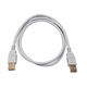 Monoprice USB-A to USB-A 2.0 Cable - 28/24AWG, Gold Plated, White, 3ft