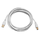 Monoprice USB Type-A to USB Type-B 2.0 Cable - 28/24AWG, Gold Plated, White, 10ft