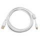 Monoprice USB-A to Micro B 2.0 Cable - 5-Pin, 28/24AWG, Gold Plated, White, 10ft