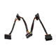 Monoprice 24in 4pin MOLEX Male to 4x 15pin SATA II Female Power Cable with Net Jacket