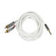 Monoprice 6ft Designed for Mobile 3.5mm Stereo Male to RCA Stereo Male (Gold Plated) - White