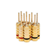 Monoprice 5 PAIRS OF High-Quality Gold Plated Speaker Pin Plugs, Pin Screw Type