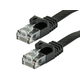 Monoprice Cat5e Ethernet Patch Cable - Snagless RJ45, Flat, Stranded, 350MHz, UTP, Pure Bare Copper Wire, 30AWG, 1ft, Black