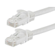 Monoprice Cat6 1ft White Patch Cable, UTP, 24AWG, 550MHz, Pure Bare Copper, Snagless RJ45, Flexboot Series Ethernet Cable