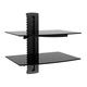 Monoprice 2 Shelf Wall Mount Bracket for TV Components with Weight Capacity 17.6 lbs. per Shelf