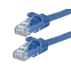 Monoprice FLEXboot Cat5e Ethernet Patch Cable - Snagless RJ45, Stranded, 350MHz, UTP, Pure Bare Copper Wire, 24AWG, 100ft, Blue
