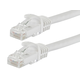 Monoprice Cat5e 100ft White Patch Cable, UTP, 24AWG, 350MHz, Pure Bare Copper, Snagless RJ45, Flexboot Series Ethernet Cable