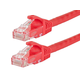 Monoprice FLEXboot Cat5e Ethernet Patch Cable - Snagless RJ45, Stranded, 350MHz, UTP, Pure Bare Copper Wire, 24AWG, 14ft, Red
