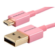 Monoprice Premium USB to Micro USB Charge & Sync Cable 1.5ft - Pink