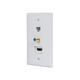 Monoprice Recessed HDMI Wall Plate, with 1* HDMI F/F Adapter, 1*RJ45 Cat5e Coupler & 1* F Connector, Gold Plated