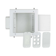 Monoprice Expandable Media Box with Duplex Receptacle, White