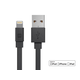 Monoprice Cabernet Series Apple MFi Certified Flat Lightning to USB Charge and Sync Cable, 6in Black