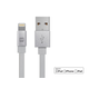 Monoprice Cabernet Series Apple MFi Certified Flat Lightning to USB Charge and Sync Cable, 6in White