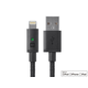 Monoprice Luxe Series Apple MFi Certified Lightning to USB Charge and Sync Cable, 6in Black