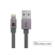 Monoprice Premium Flat Apple MFi Certified Lightning to USB Type-A Charging Cable - 3ft, Gray