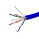 Monoprice Cat6 Ethernet Bulk Cable - Solid, 550MHz, U/FTP, CM, Pure Bare Copper Wire, 23AWG, 500ft, Blue