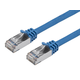 Monoprice Cat7 1ft Blue Patch Cable,  Double Shielded (S/FTP), 26AWG, 10G, Pure Bare Copper, Snagless RJ45, Entegrade Series Ethernet Cable