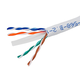 Monoprice Cat6 250ft White CMR UL Bulk Cable, Solid (w/spine), UTP, 23AWG, 550MHz, Pure Bare Copper, Pull Box, Bulk Ethernet Cable