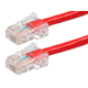 Monoprice ZEROboot Cat6 Ethernet Patch Cable - RJ45, Stranded, 550MHz, UTP, Pure Bare Copper Wire, 24AWG, 1ft, Red