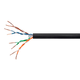 Monoprice Cat6 Ethernet Bulk Cable - Stranded, 550MHz, UTP, CM, Pure Bare Copper Wire, 24AWG, 250ft, Black