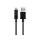 Monoprice Luxe Series USB Type-A to Micro Type-B Cable - 2.4A, Black, 6ft