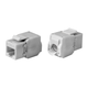 Monoprice Cat6 RJ45 Toolless 180-Degree Keystone Jack for 22-24AWG Solid Wire, White