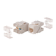 Monoprice Cat6 RJ45 180-Degree Dual IDC Keystone for 22-24AWG Solid Wire, White