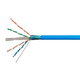 Monoprice Cat6 1000ft Blue CMR Bulk Cable, Shielded (F/UTP), Solid (w/spine), 23AWG, 550MHz, Pure Bare Copper, Spool in Box, No Logo, Bulk Ethernet Cable