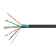 Monoprice Cat5e 1000ft Black CMR Bulk Cable, Shielded (F/UTP), Solid, 24AWG, 350MHz, Pure Bare Copper, Spool in Box, No Logo, Bulk Ethernet Cable