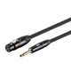 Stage Right by Monoprice 1.5ft XLR Female to 1/4inch TRS Male 16AWG Cable (Gold Plated)