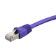 Monoprice Cat6A 10ft Purple Patch Cable, Double Shielded (S/FTP), 26AWG, 10G, Pure Bare Copper, Snagless RJ45, Fullboot Series Ethernet Cable