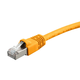Monoprice Cat6A 20ft Yellow Patch Cable, Double Shielded (S/FTP), 26AWG, 10G, Pure Bare Copper, Snagless RJ45, Fullboot Series Ethernet Cable