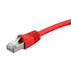Monoprice Cat6A Ethernet Patch Cable - Snagless RJ45, 550MHz, STP, Pure Bare Copper Wire, 10G, 26AWG, 100ft, Red