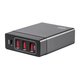 Monoprice Obsidian Speed Plus USB Desktop Charger, 4-Port, 60W PD Output for Laptops, iPhone, Android, and Galaxy Devices