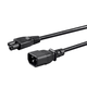 Monoprice Power Cord - IEC 60320 C14 to IEC 60320 C5, 18AWG, 7A/125V, 3-Prong, Black, 6ft