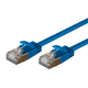 Monoprice Cat6A 1ft Blue Patch Cable, Double Shielded (S/FTP), 36AWG, 10G, Pure Bare Copper, Snagless RJ45, SlimRun Series Ethernet Cable