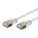 Monoprice SlimRun Cat6A Ethernet Patch Cable - Snagless RJ45, Stranded, S/STP, Pure Bare Copper Wire, 36AWG, 1ft, White