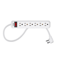 6 Outlet Power Strip with 3ft Cord, White