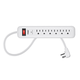6 Outlet Surge Protector Power Strip with Low-Profile Plug with 8ft Cord, 1000 Joules, White