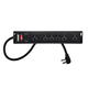 6 Outlet Metal Surge Protector Power Strip with 15ft Cord, 1150 Joules, Black