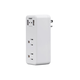 2 Outlet Power Strip Wall Tap with 2 Port 2.4 USB Charger, White
