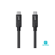 Monoprice Essentials USB-C to USB-C 3.1 Gen 2 Cable - 10Gbps  5A  30AWG  Black  0.5m (1.6Â ft)