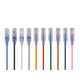Monoprice SlimRun Cat6A Ethernet Patch Cable - Snagless RJ45, UTP, Pure Bare Copper Wire, 10G, 30AWG, 6in, Multicolor, 10-Pack