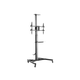 Monoprice Platinum Tilt Rolling TV Cart Stand Height Adjustable with Shelf For 37" To 70" TVs up to 110lbs, Max VESA 600x400