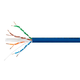 Monoprice Cat6A 1000ft Blue CMR Bulk Cable, Solid, UTP, 23AWG, 650MHz, 10G, Pure Bare Copper, Reel in Box, Flame-Retardant, Bulk Ethernet Cable