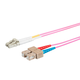 Monoprice OM4 Fiber Optic Cable - LC/SC, 50/125 Type, Multi-Mode, 10GB, LSZH, Purple, 2m, Corning