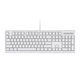 Workstream by Monoprice Brown Switch Full Size Mechanical Keyboard, White